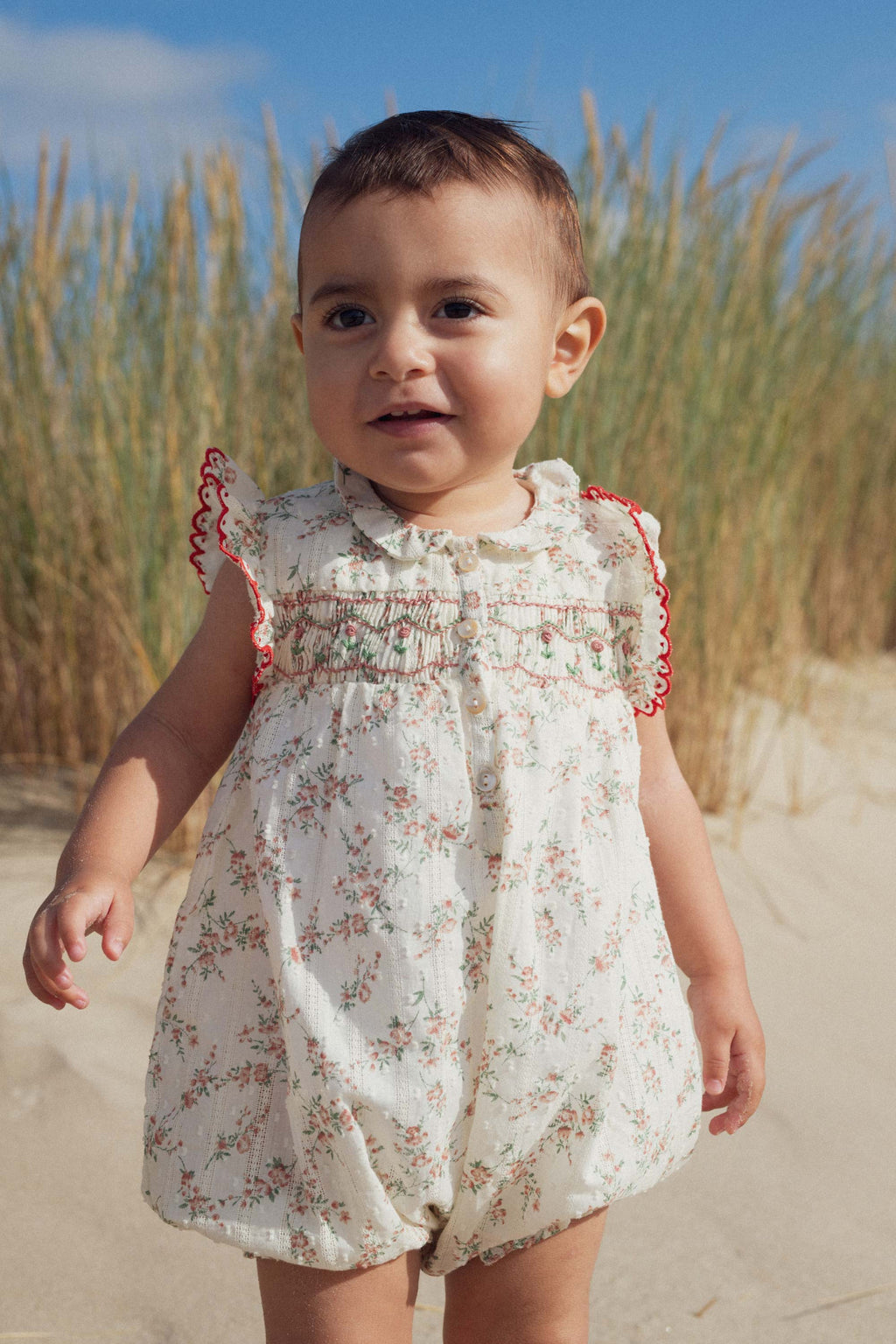 AGATA hand-smocked romper