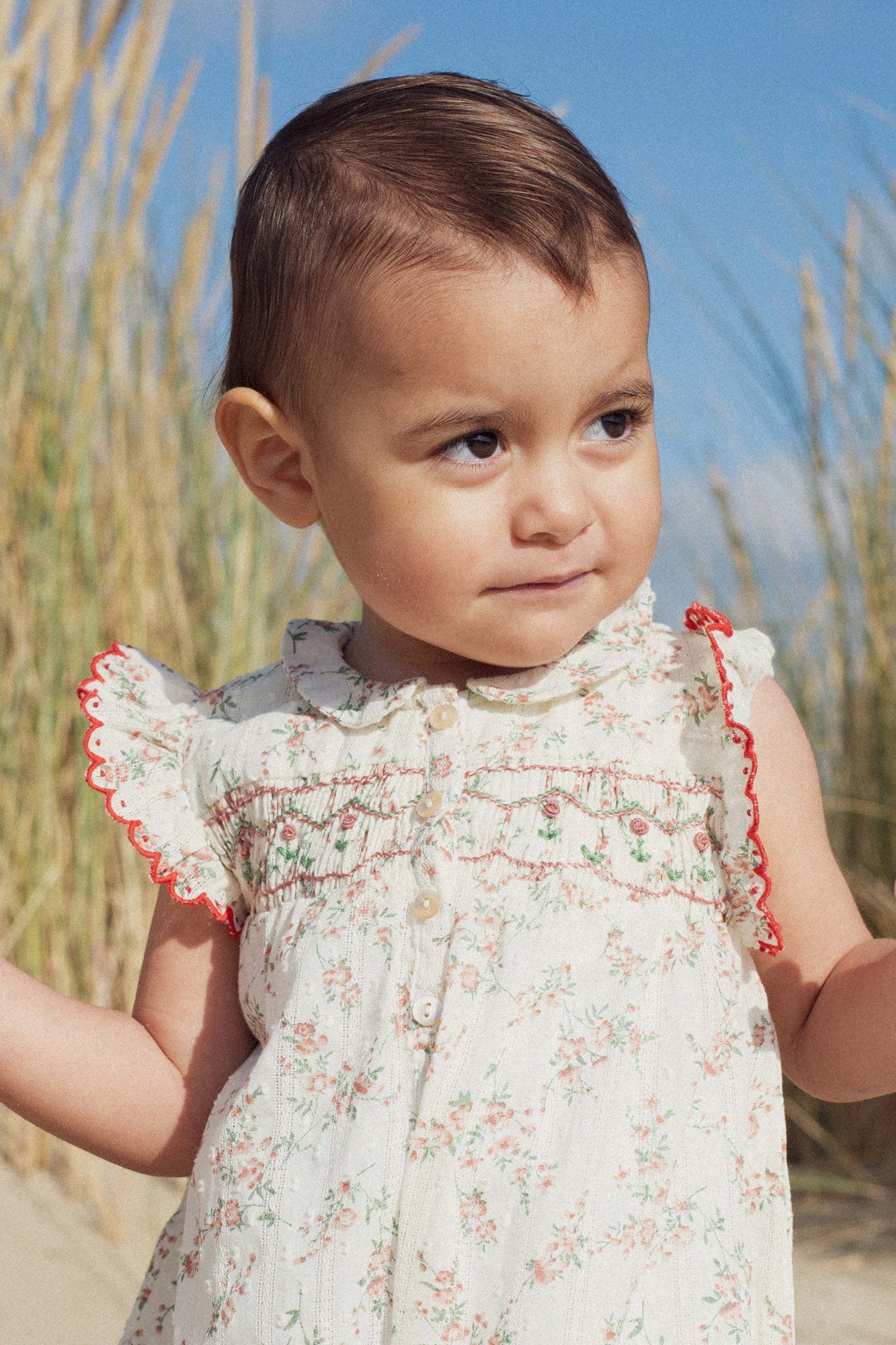 AGATA hand-smocked romper