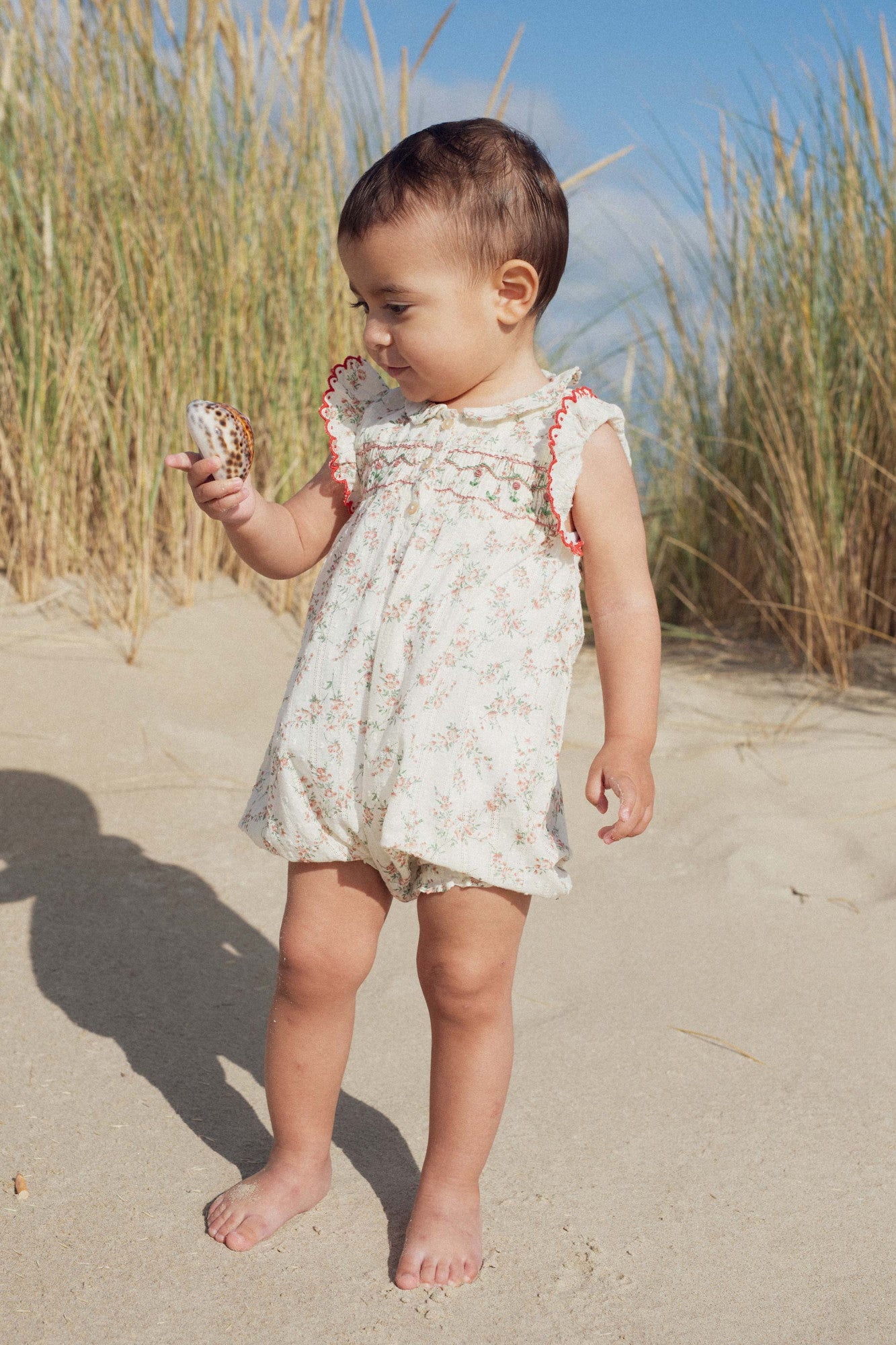 AGATA hand-smocked romper