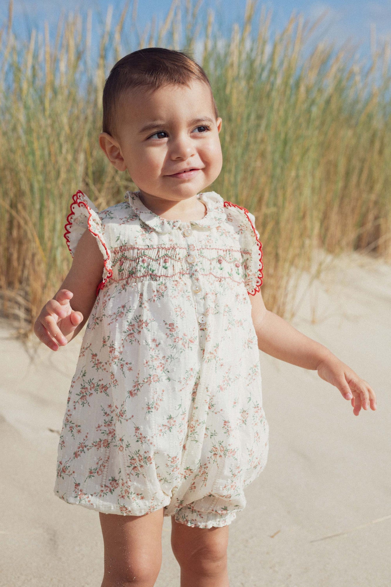AGATA hand-smocked romper