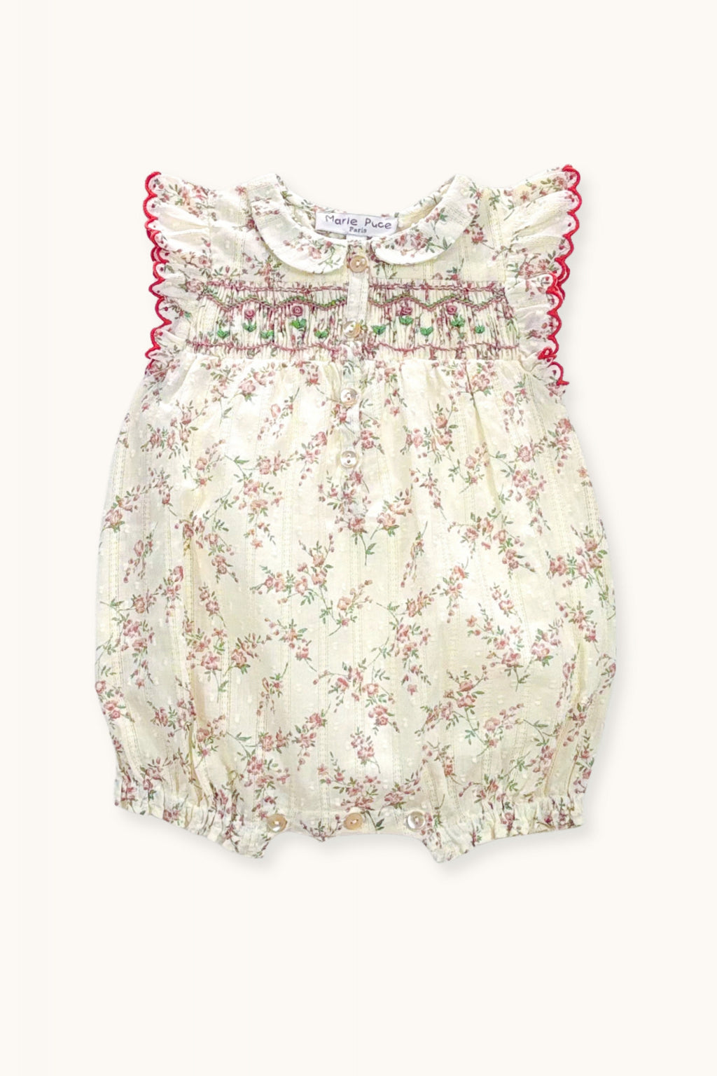 AGATA hand-smocked romper