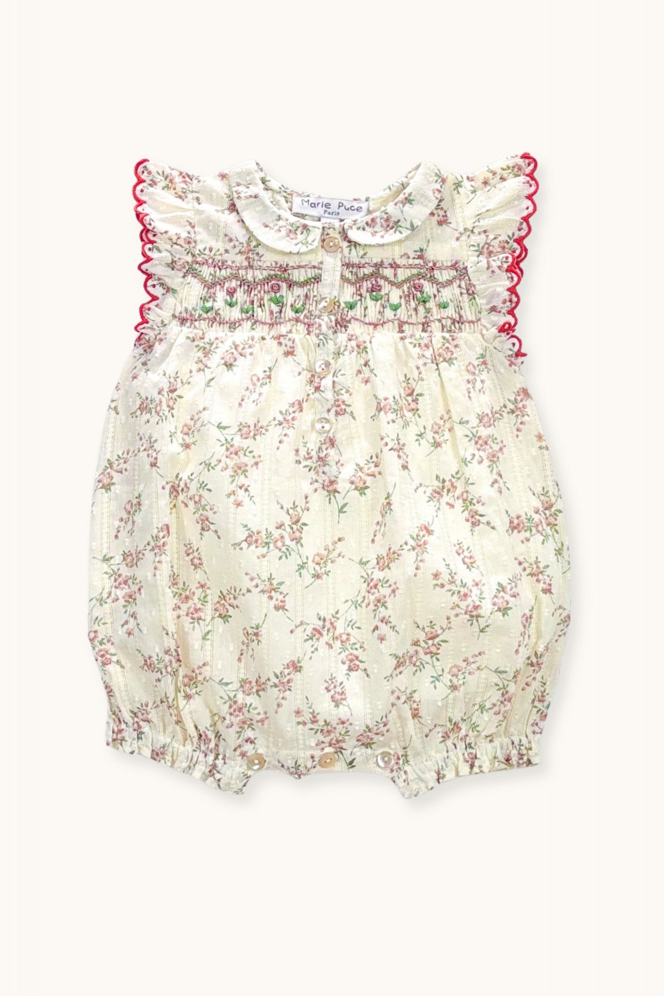 AGATA hand-smocked romper