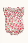 Donna hand-smocked romper in Liberty