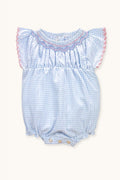 Donna romper hand-smocked in gingham