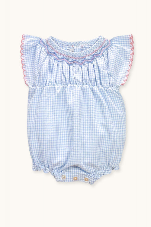 Donna romper hand-smocked in gingham
