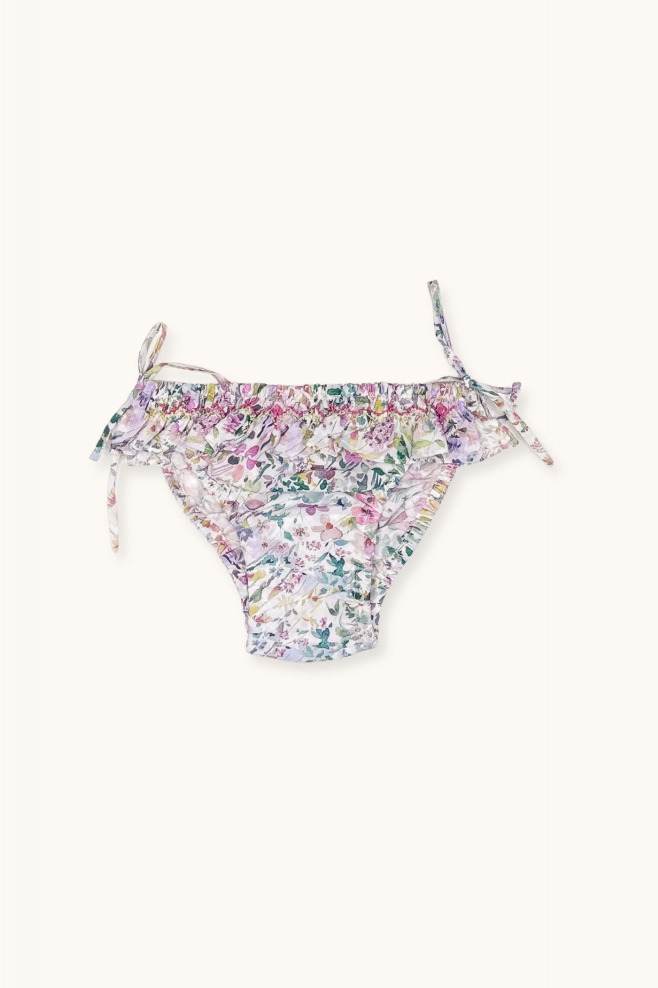 Hand-smocked bikini in Liberty