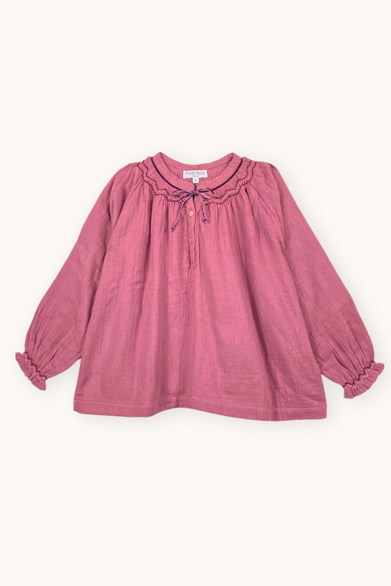Aria hand-smocked blouse