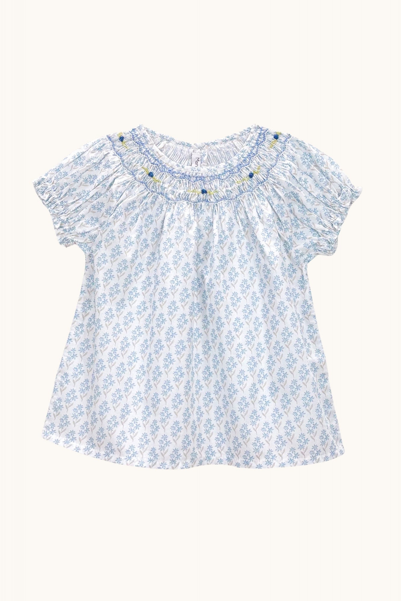 Meryl blouse hand-smocked
