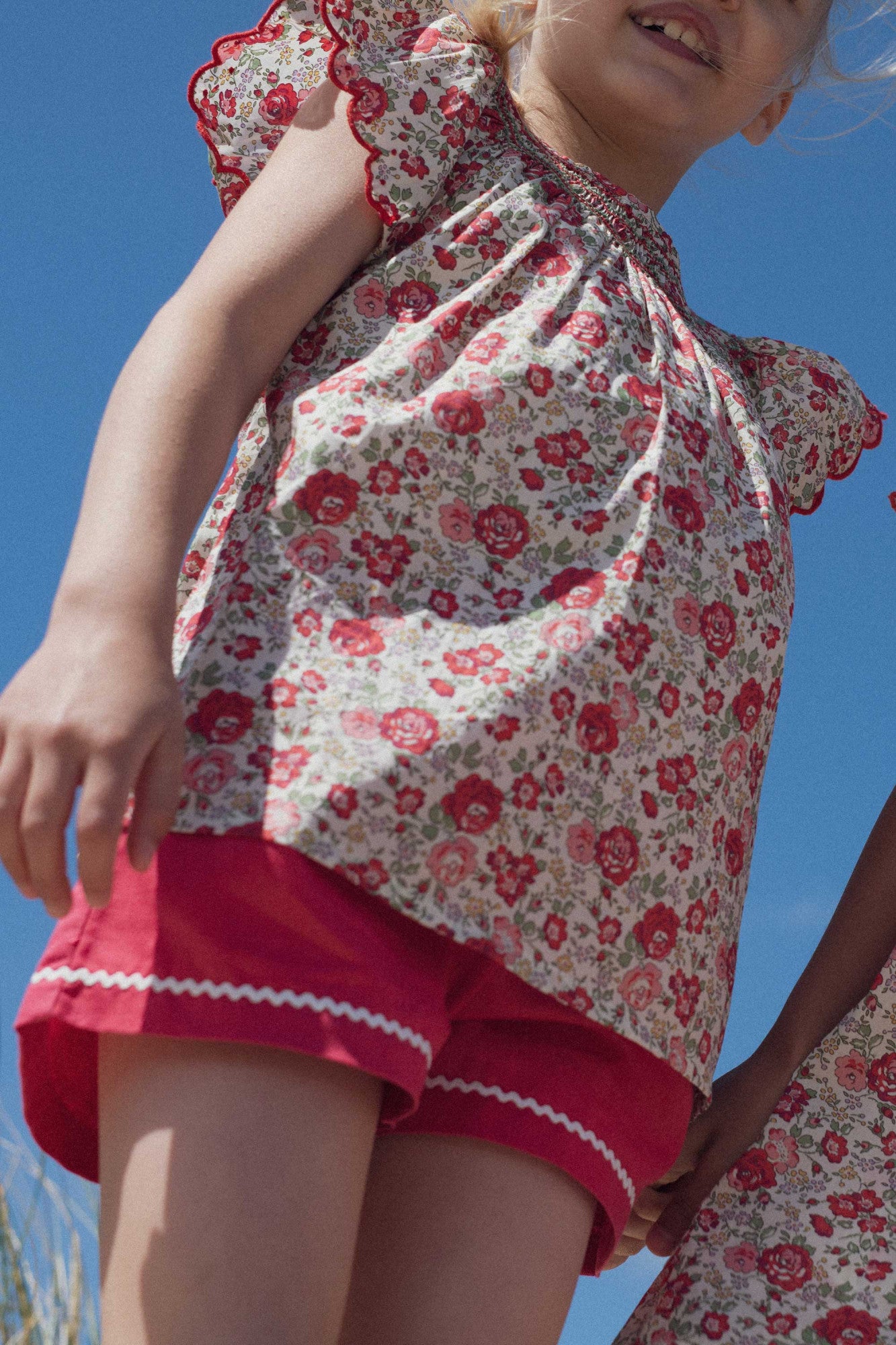 Paloma blouse hand-smocked in Liberty