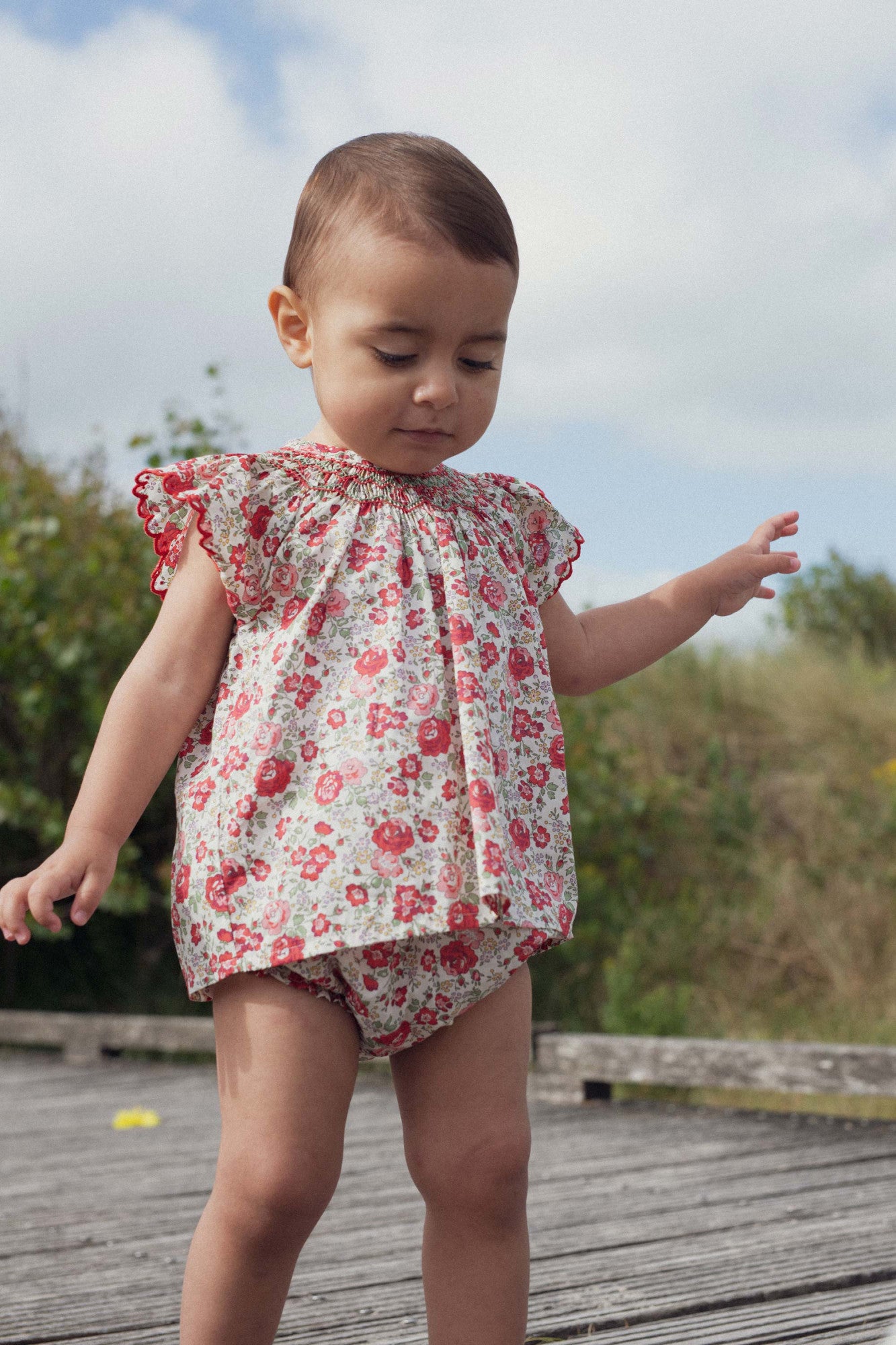 Paloma blouse hand-smocked in Liberty