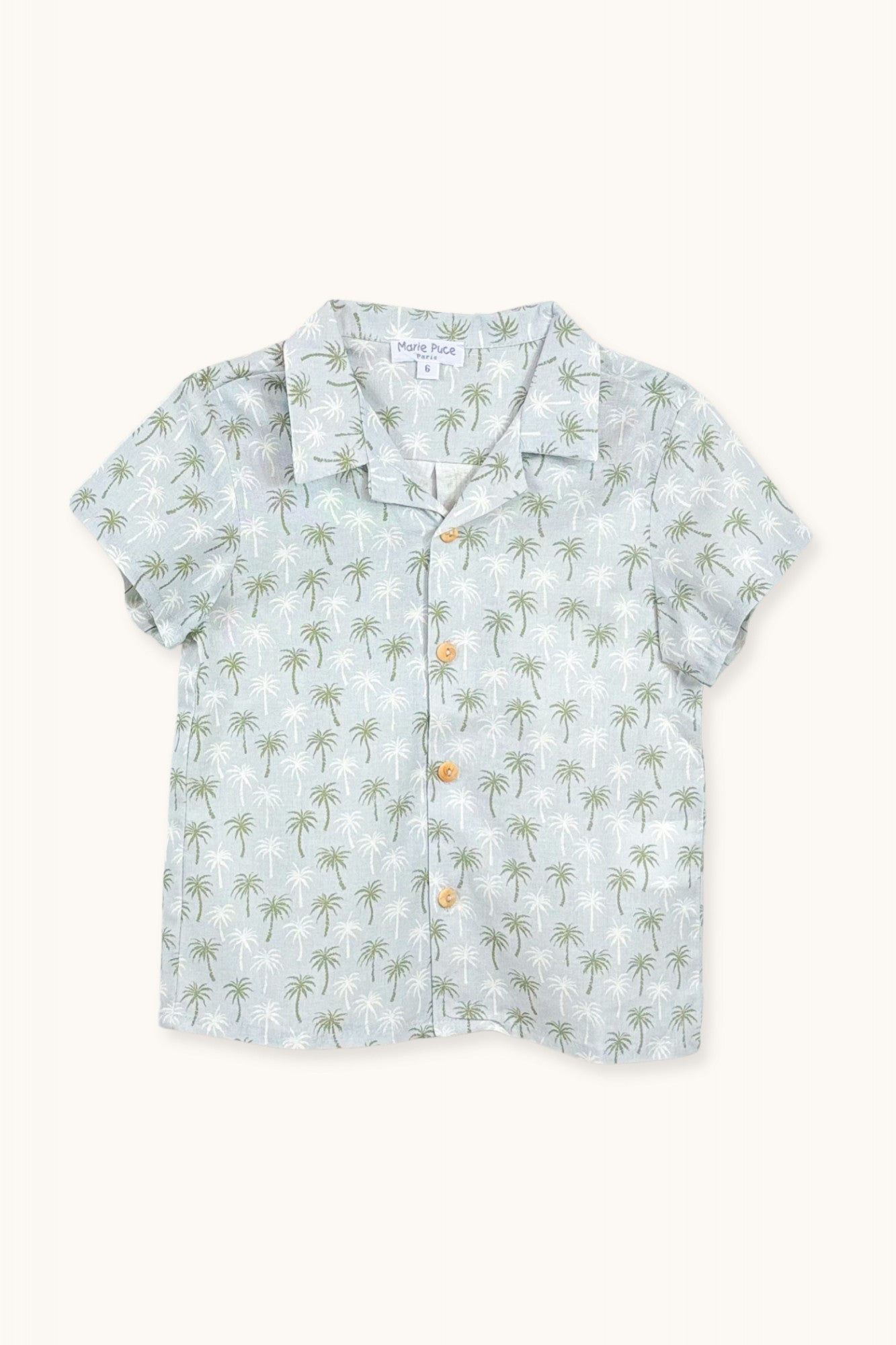 Caraibe shirt palms blue
