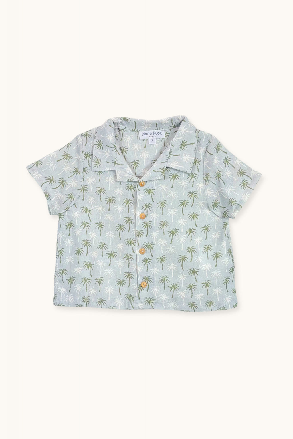 Caraibe shirt palms blue