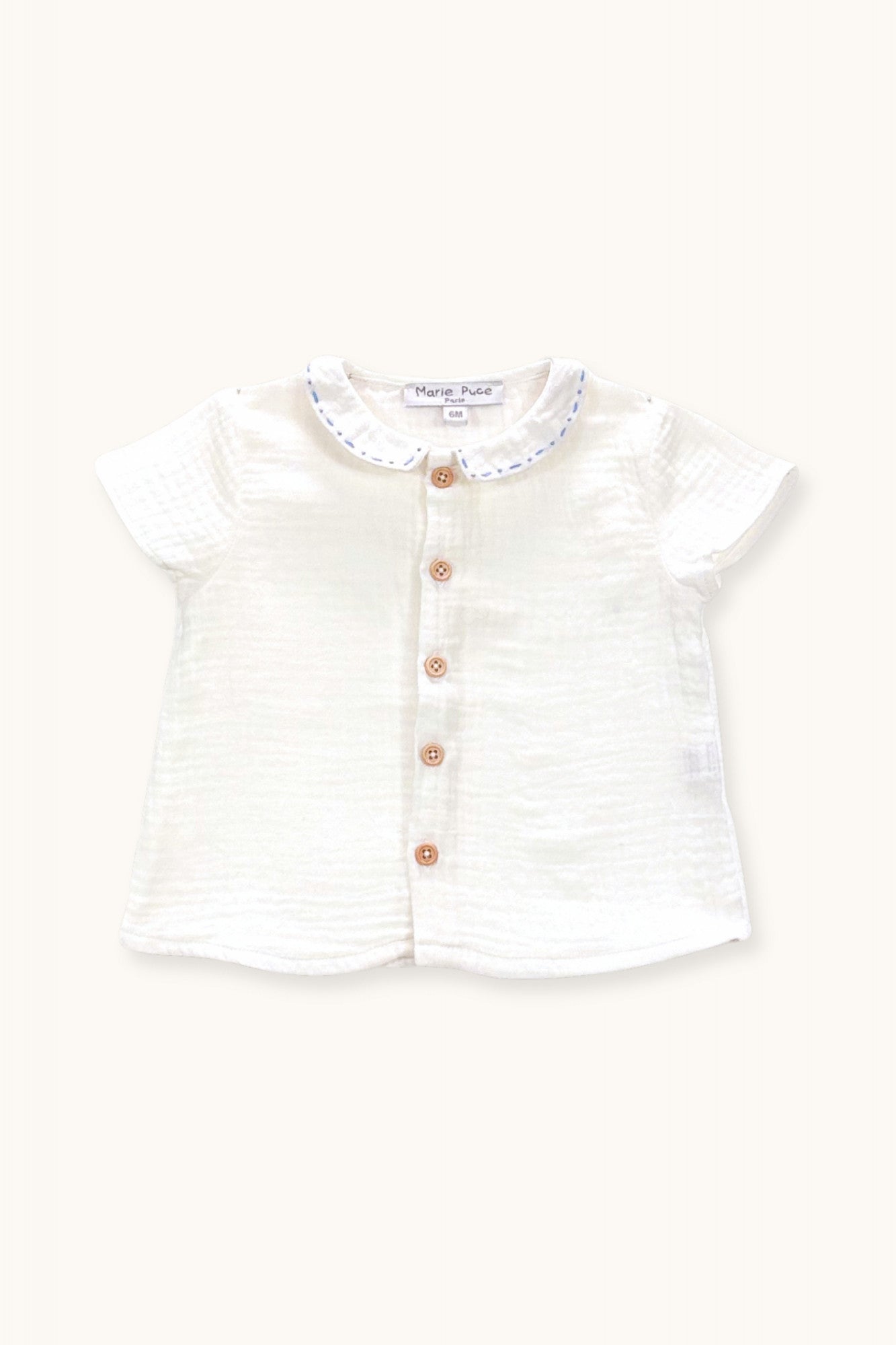 Luke baby shirt hand-embroidered