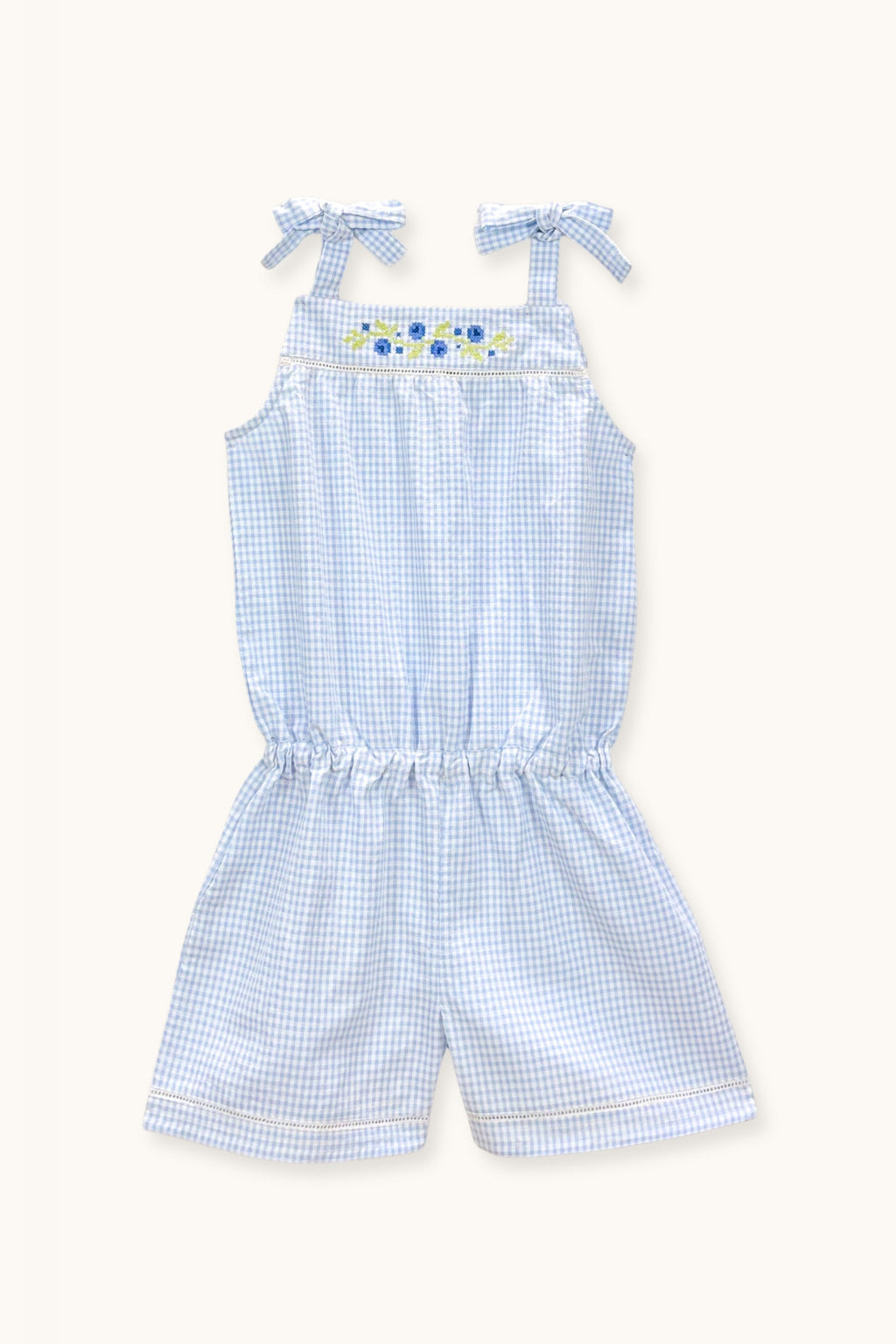 Grace embroidered cross-stitch jumpsuit