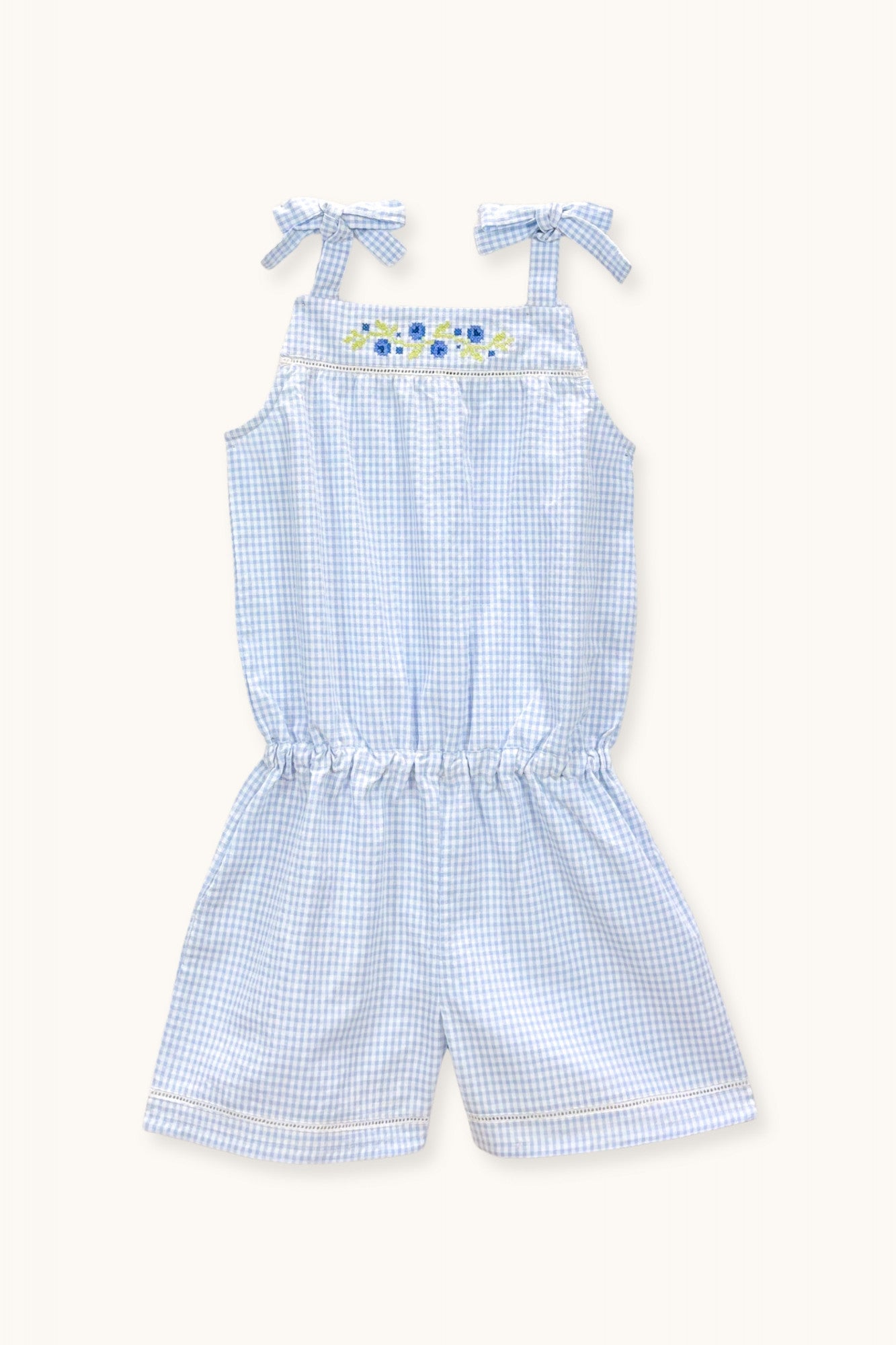 Grace embroidered cross-stitch jumpsuit