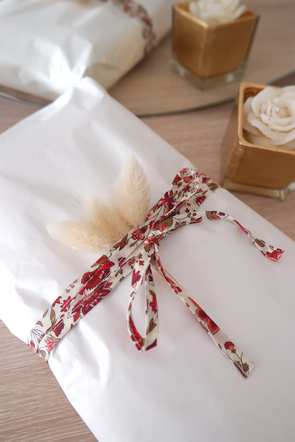 Gift wrapping with Liberty tie