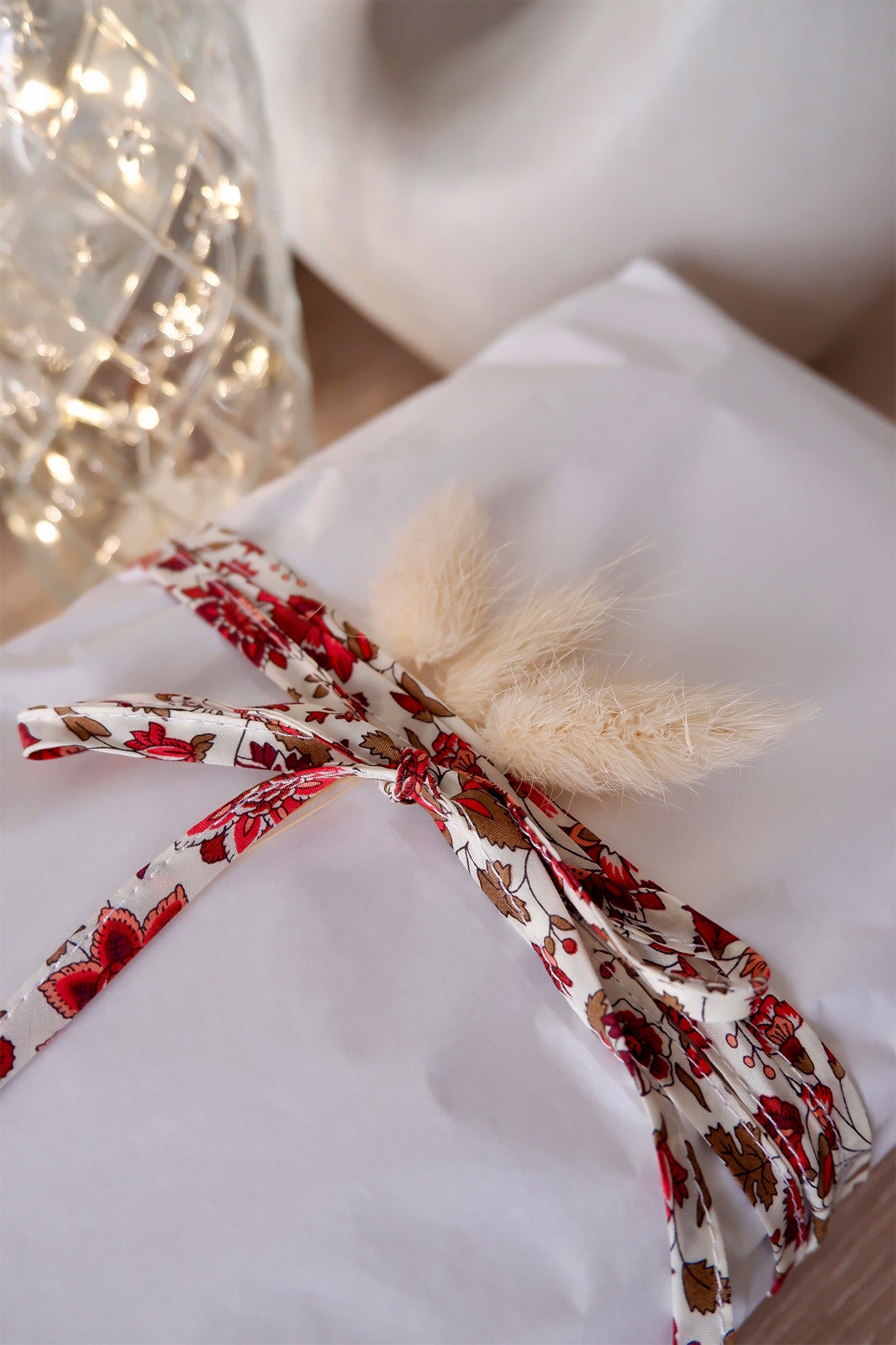 Gift wrapping with Liberty tie
