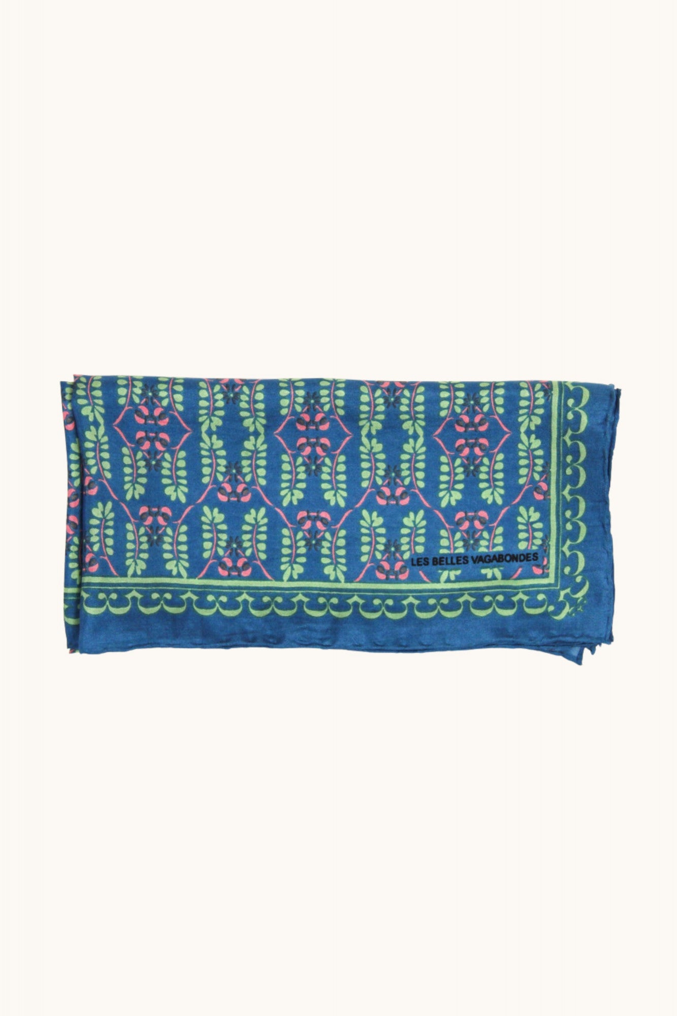 Silk scarf Albertine bleu