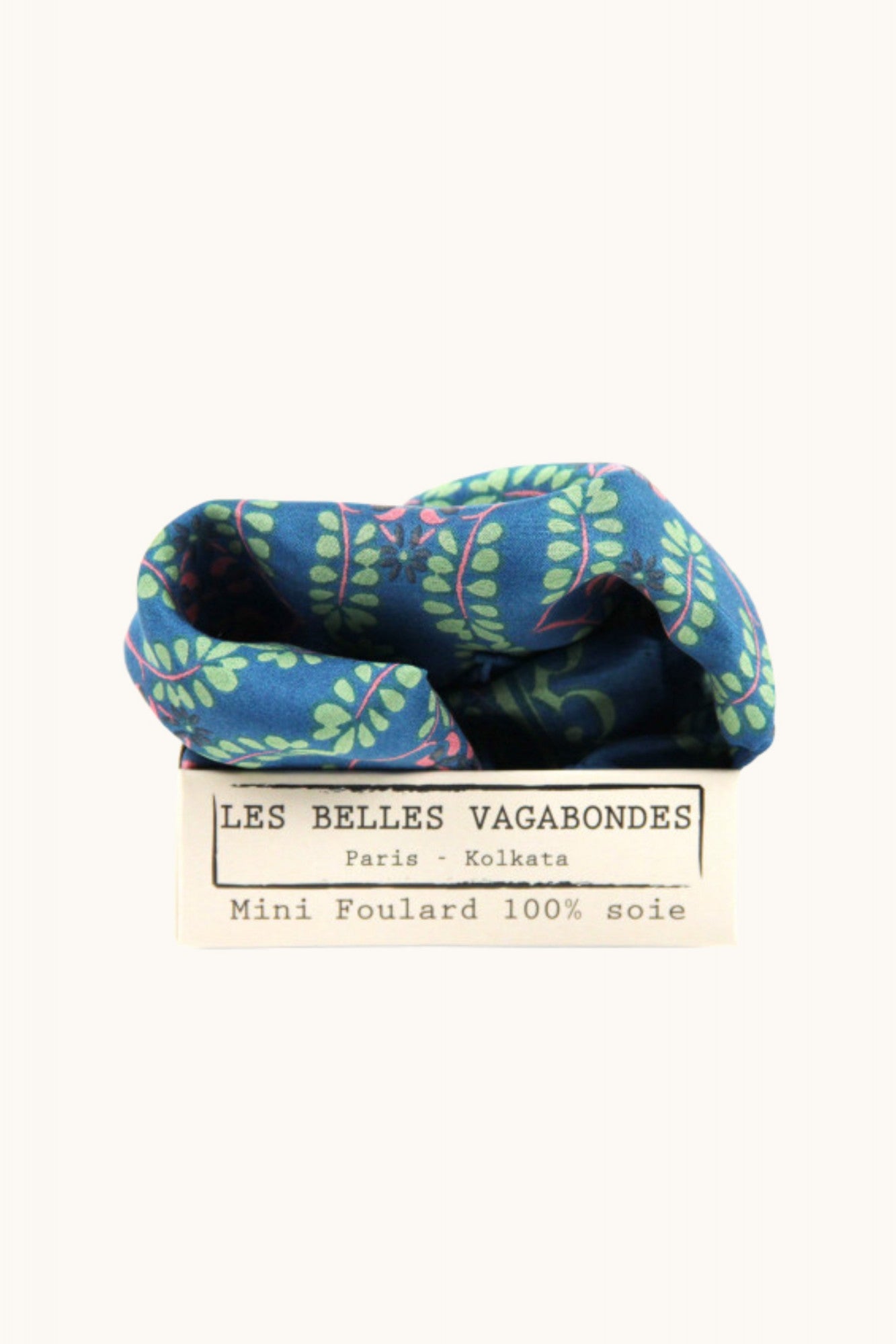 Silk scarf Albertine bleu