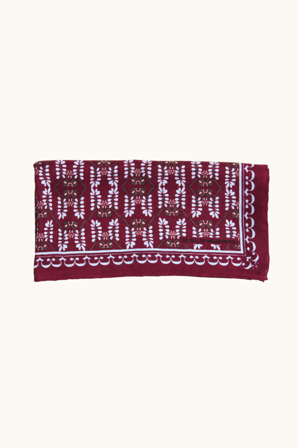 Silk scarf Albertine Bordeaux