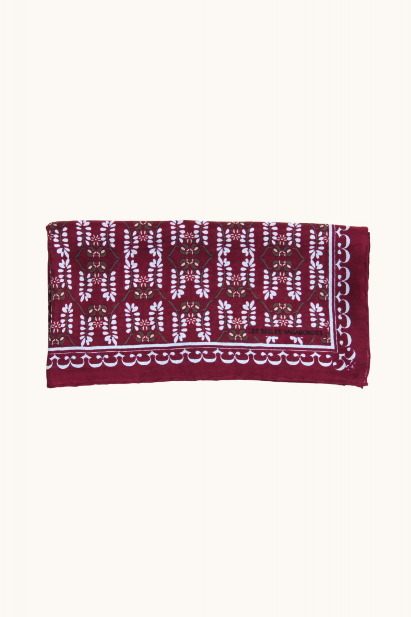 Silk scarf Albertine Bordeaux