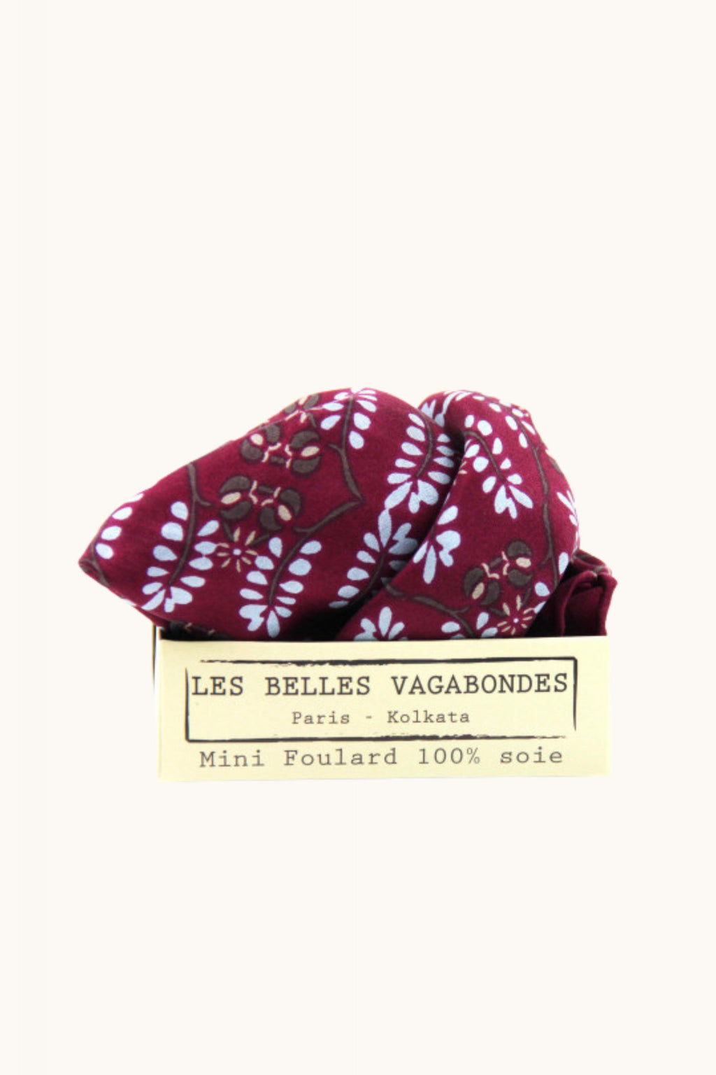 Silk scarf Albertine Bordeaux