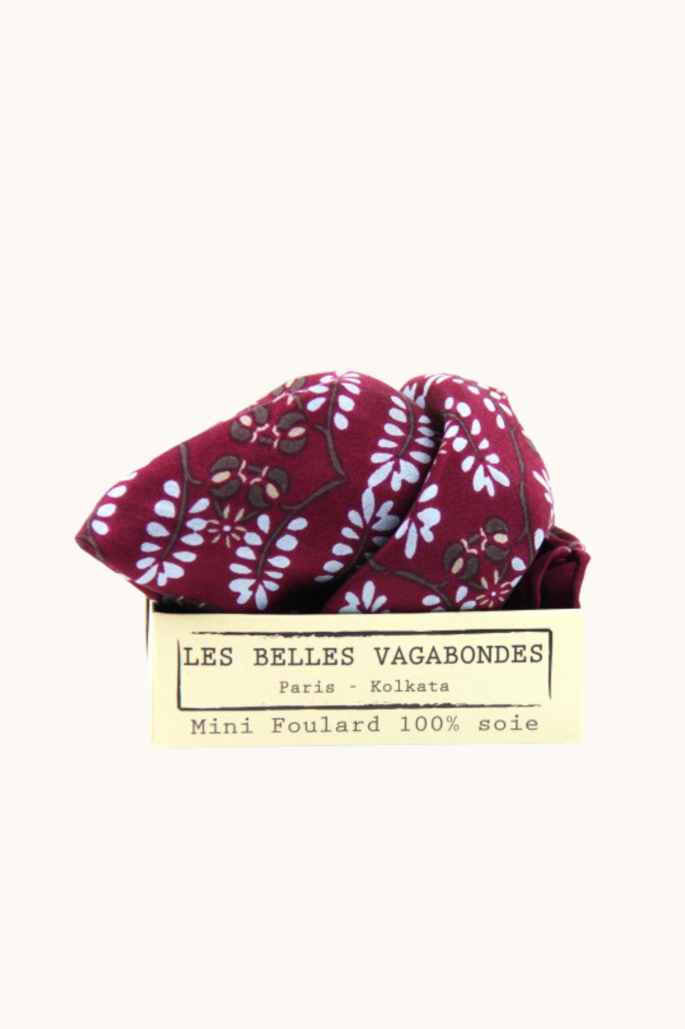 Silk scarf Albertine Bordeaux