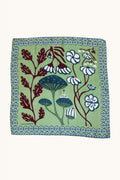Silk scarf Alice Almond green