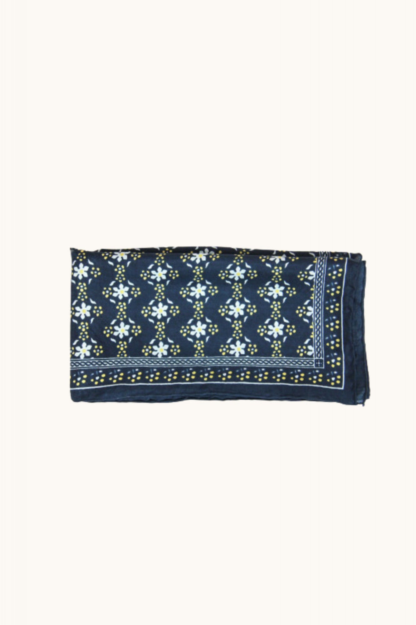 Silk scarf Natasha navy blue