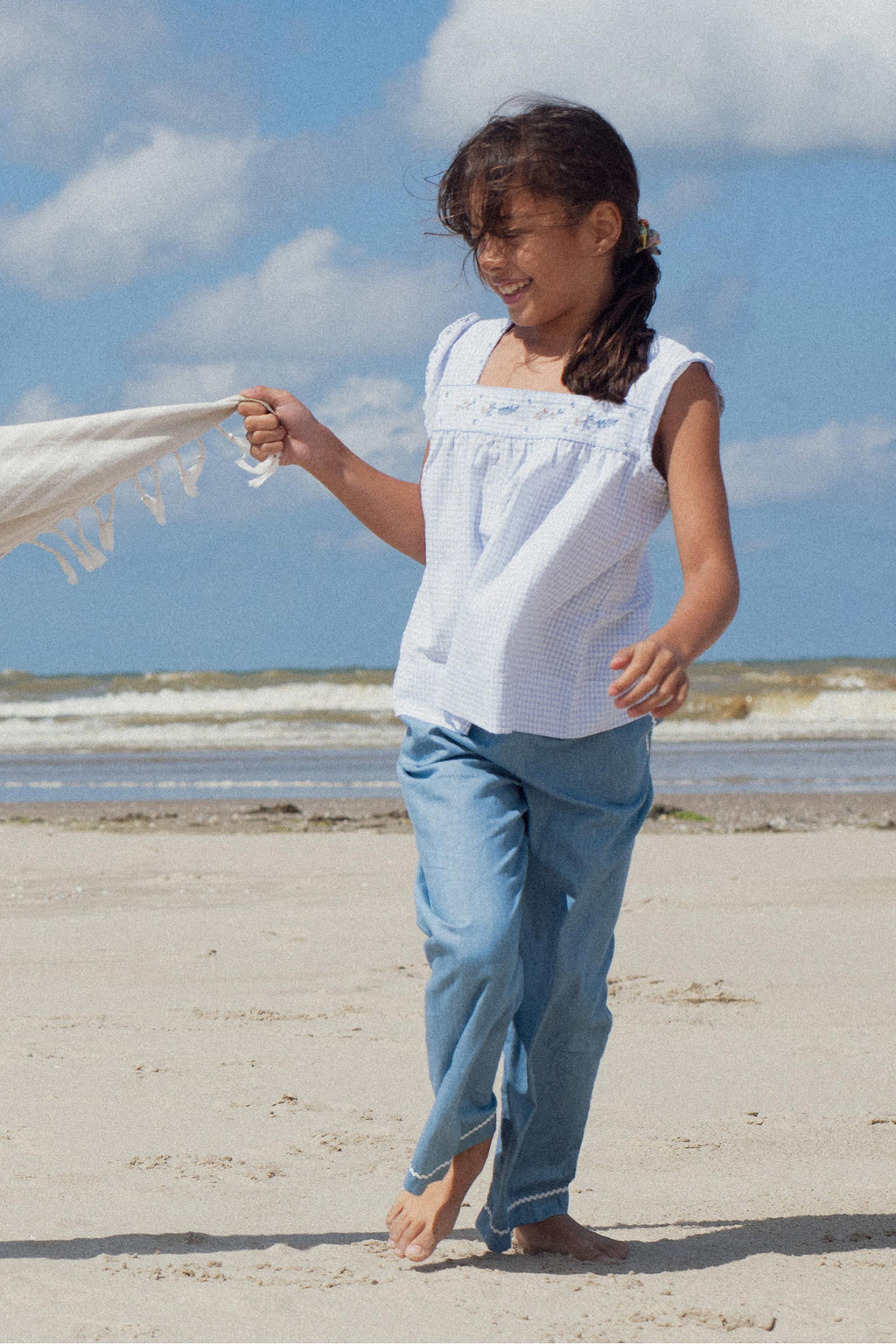 Malibu fluid pants in chambray