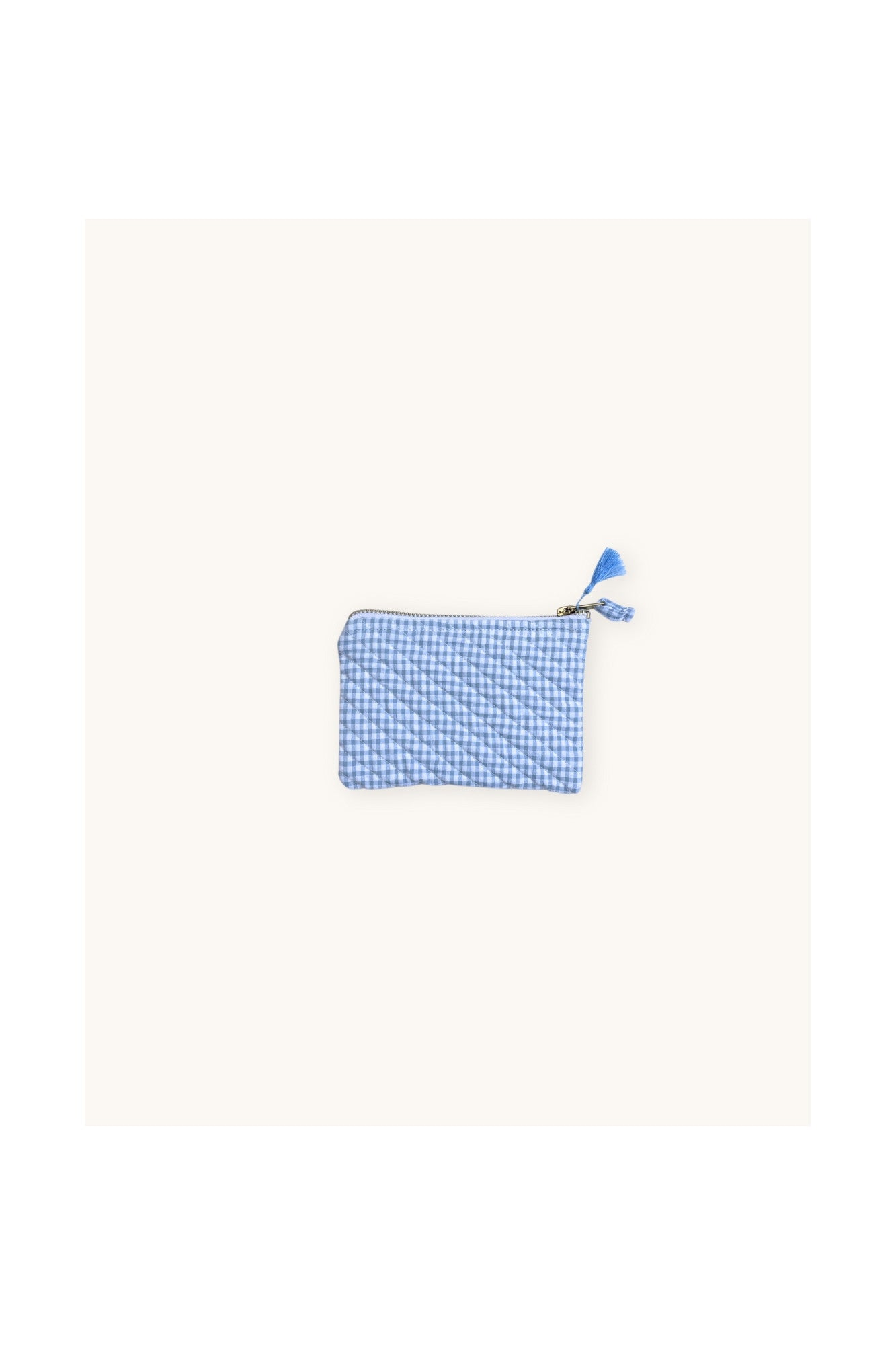 Quilted flat pouch