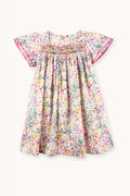 Ornella hand-smocked dress in Liberty