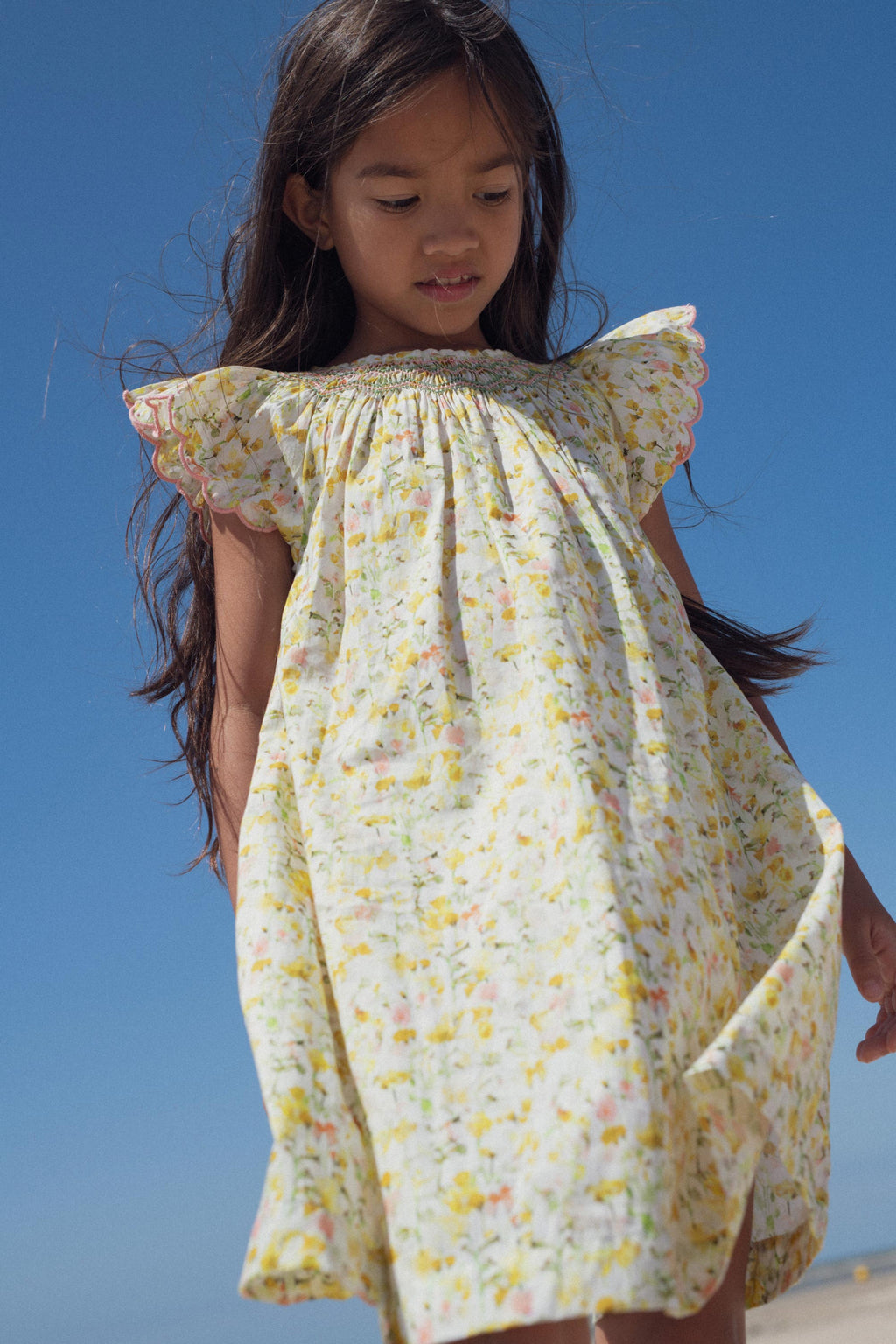 Stella smocked dress in Liberty