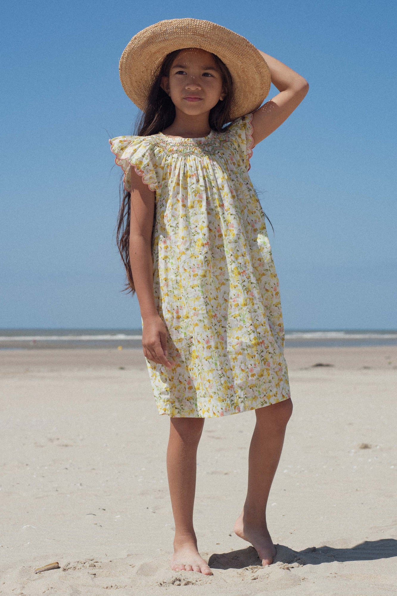 Stella smocked dress in Liberty