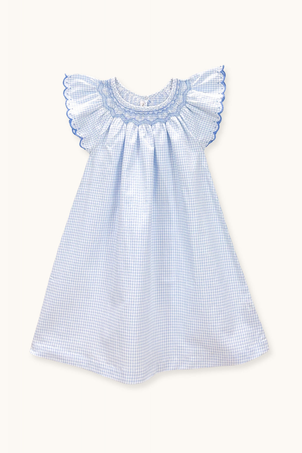 Stella dress hand-smocked in gingham