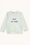 Woman embroidered sweatshirt