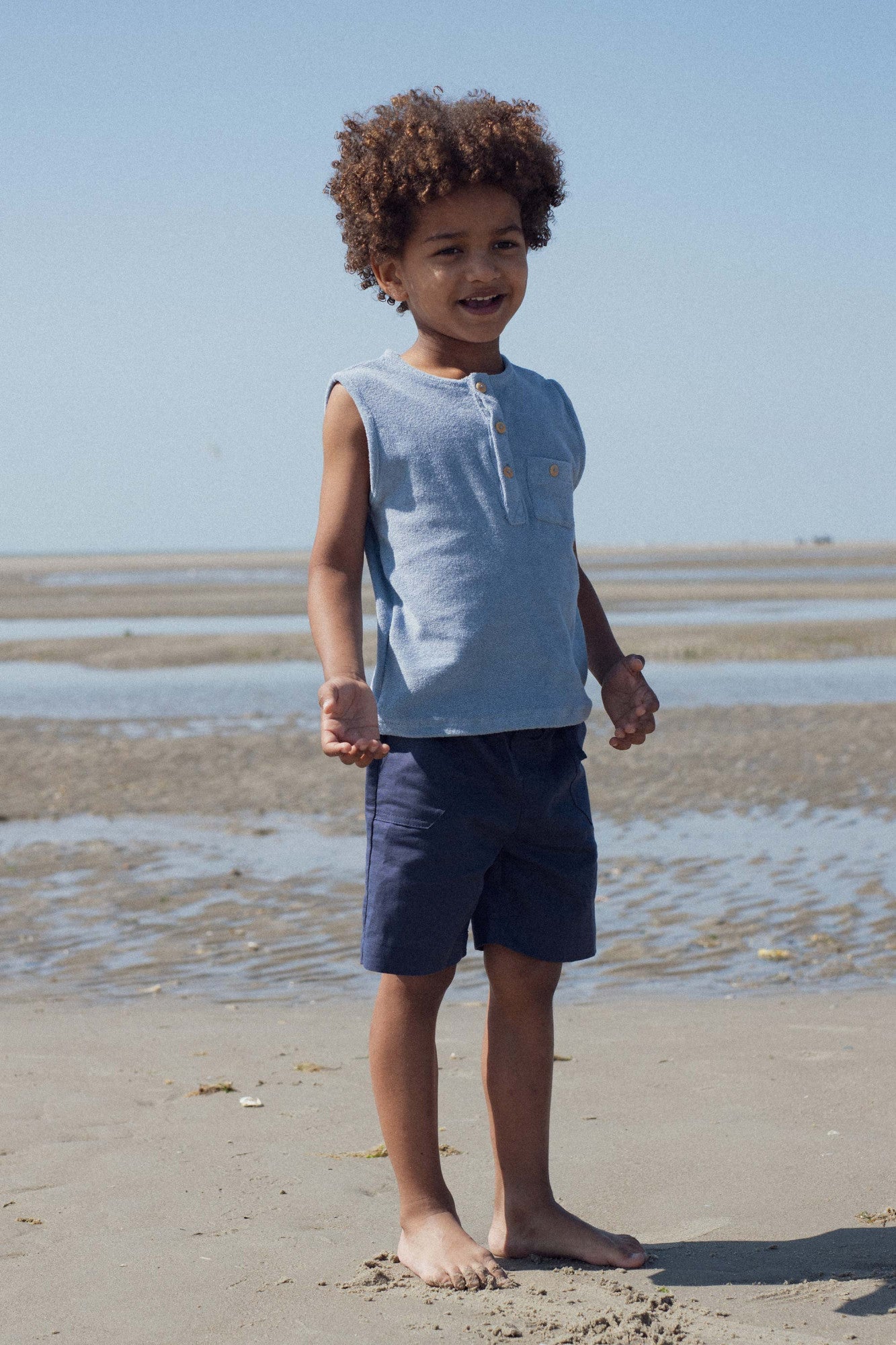 Lino sleeveless T-shirt