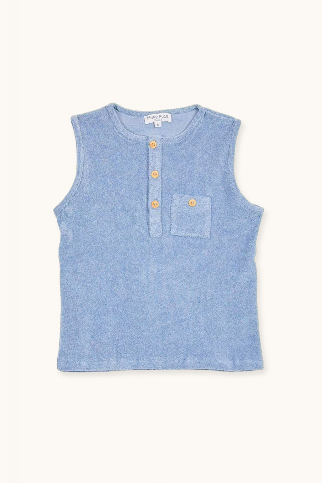 Lino sleeveless T-shirt