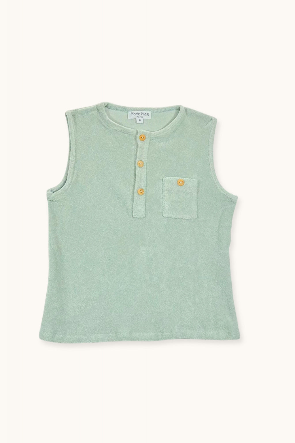 Lino sleeveless T-shirt