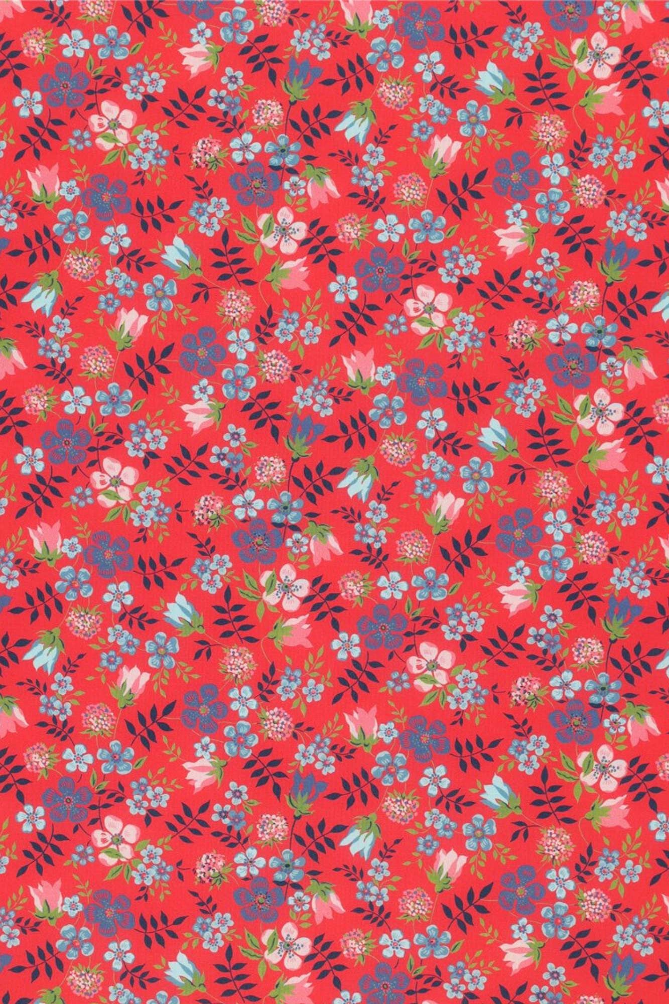 Liberty Fabrics by the meter Edenham red